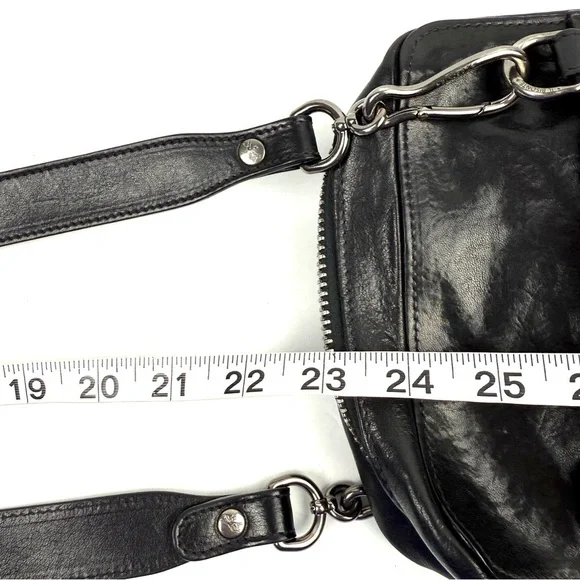 IL Bisonte‎ Crossbody Saddle Bag Black Italian Leather Handbag Purse Made Italy - Picture 16 of 16